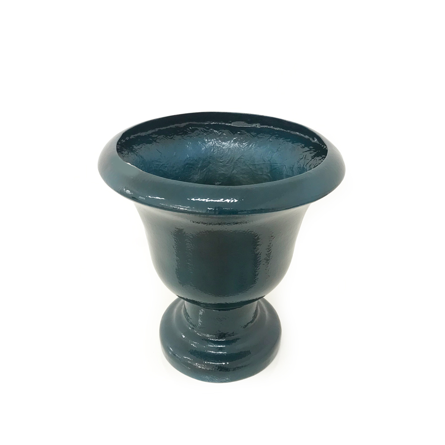 Vaso Taça Esmaltado Fibra Jardim (41x43cm) - azul verniz - Imagem 2