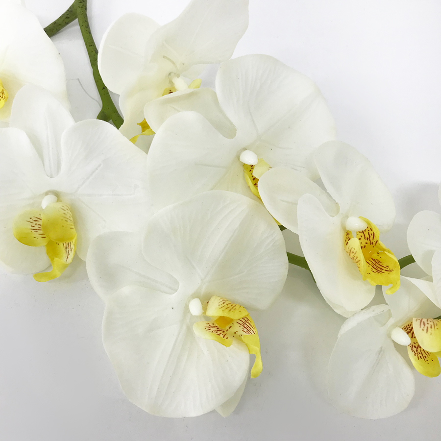 Orquídea Branca Flor Artificial em Silicone (1,03m) - Imagem 4