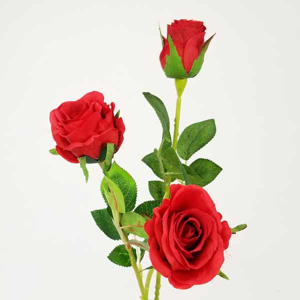 Vaso de Vidro Solitário com 3 Rosas - Água Artificia - Imagem 2