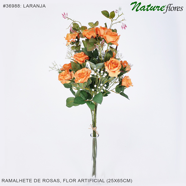 Ramalhete de Rosas e Mosquitinho Flor Artificial (25x65cm) - Imagem 16