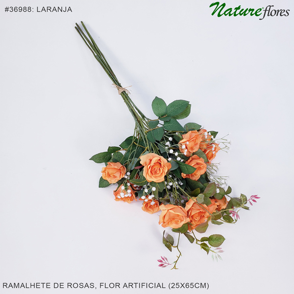 Ramalhete de Rosas e Mosquitinho Flor Artificial (25x65cm) - Imagem 17