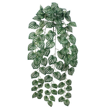 Peperomia-Melancia Folhagem Pendente Artificial (99cm)