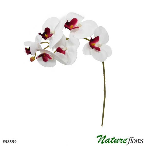 Orquidea Premium Branco Galho Artificial 5F (80cm) - Imagem 6