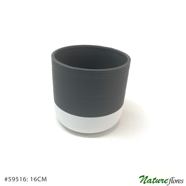 Vaso de Cerâmica Bicolor com Cinza (13-15cm) - Imagem 4