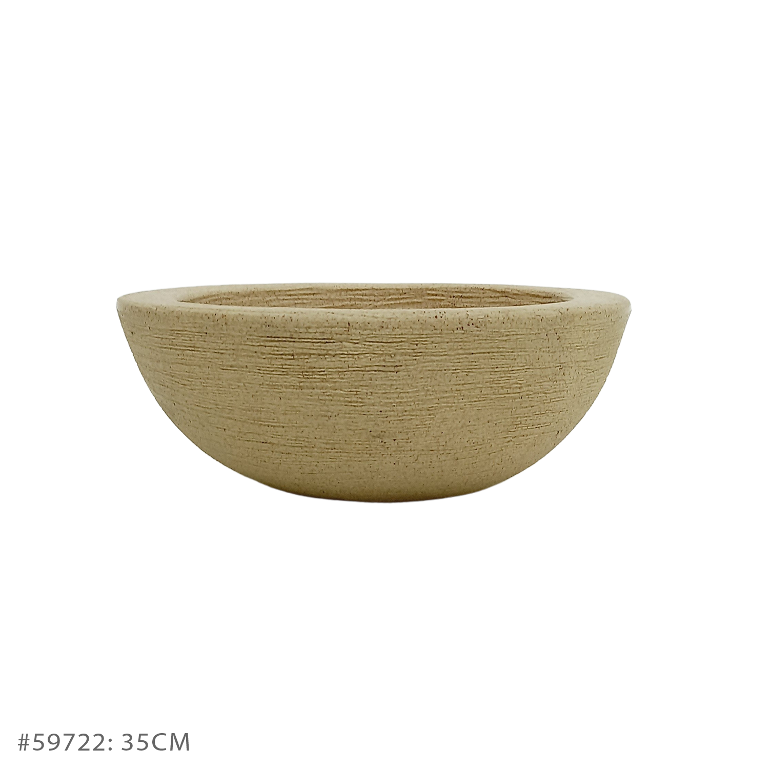 Vaso Grafiato Bacia Bege (35 cm)