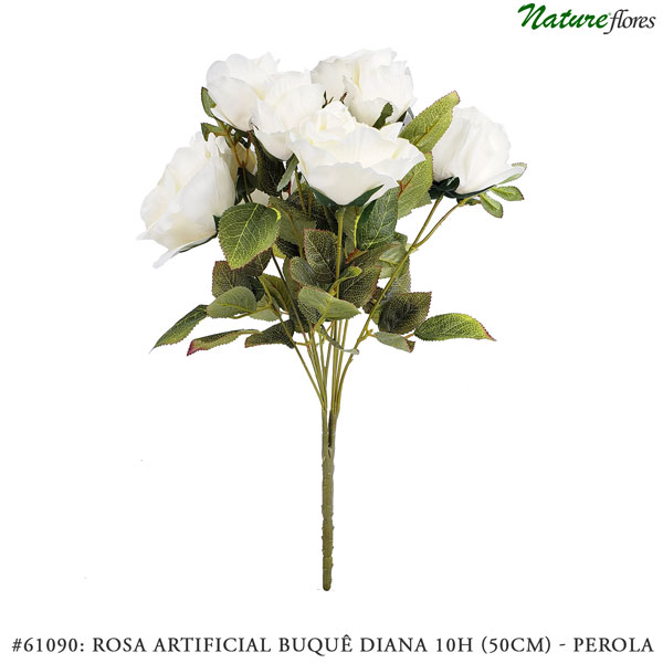 Rosa Artificial Buquê Diana 10H (50cm) - Imagem 2