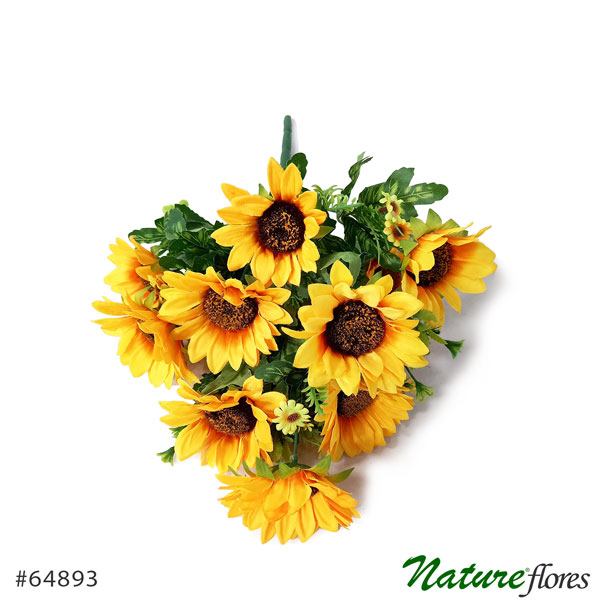 Buquê de Girassol Flor Artificial 10H (45cm) - Imagem 3