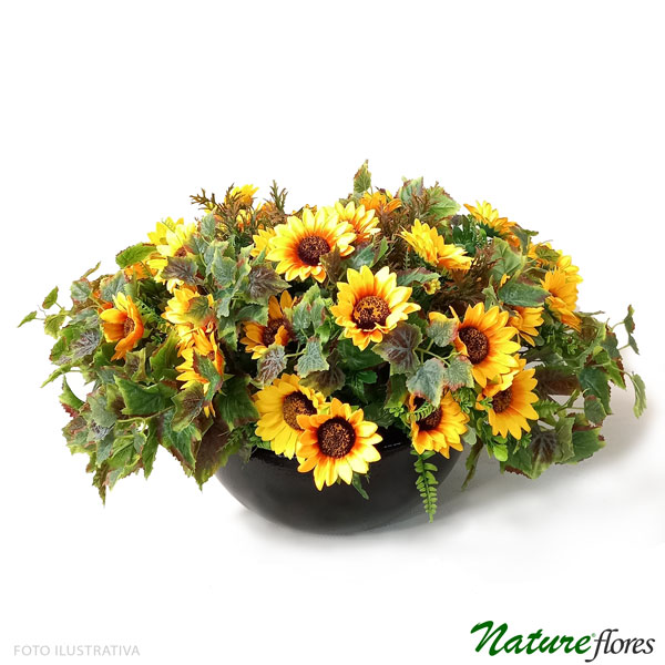 Buquê de Girassol Flor Artificial 10H (45cm) - Imagem 2