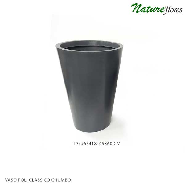 Vaso Alto Poli Clássico Chumbo (40-60cm) - Imagem 4