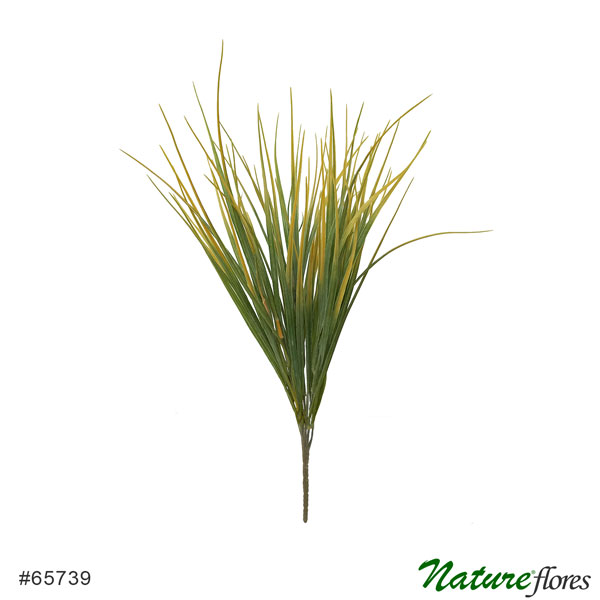 Buquê de Capim Artificial (50cm) Verde/Amarelo