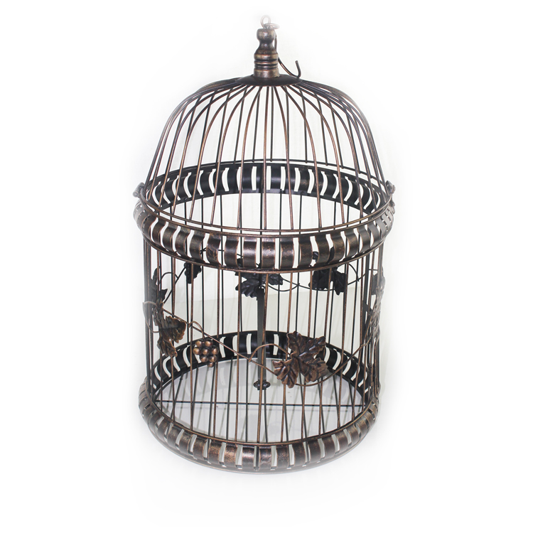 Sicilia Gaiola Redonda Decorativa em Metal - bronze - Imagem 7