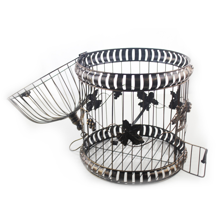 Sicilia Gaiola Redonda Decorativa em Metal - bronze - Imagem 2