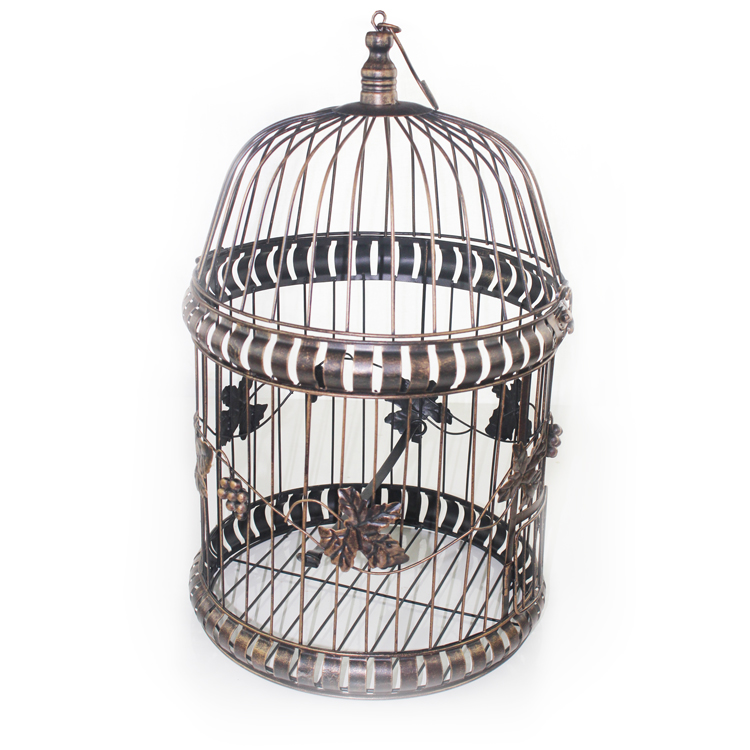 Sicilia Gaiola Redonda Decorativa em Metal - bronze - Imagem 5