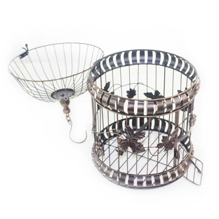 Sicilia Gaiola Redonda Decorativa em Metal - bronze - Imagem 6