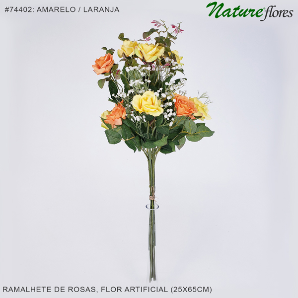 Ramalhete de Rosas e Mosquitinho Flor Artificial (25x65cm) - Imagem 19
