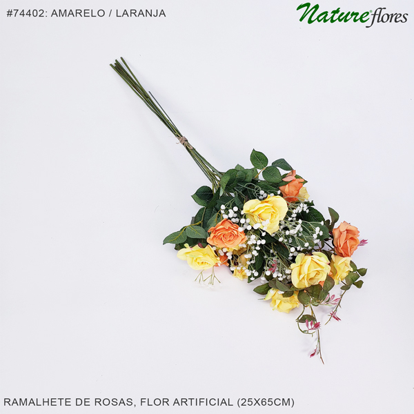 Ramalhete de Rosas e Mosquitinho Flor Artificial (25x65cm) - Imagem 21
