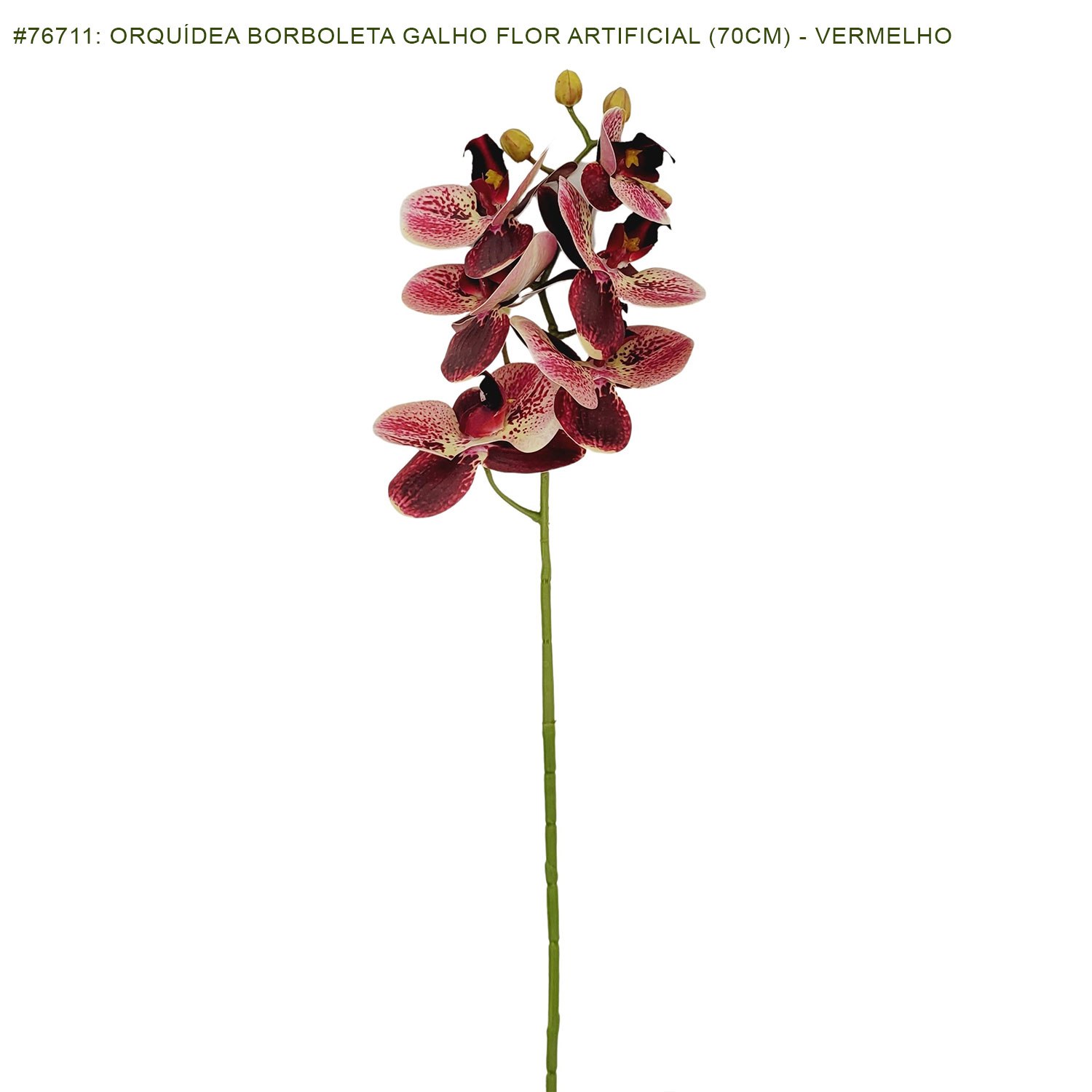 Orquídea Borboleta Galho Flor Artificial (70cm)