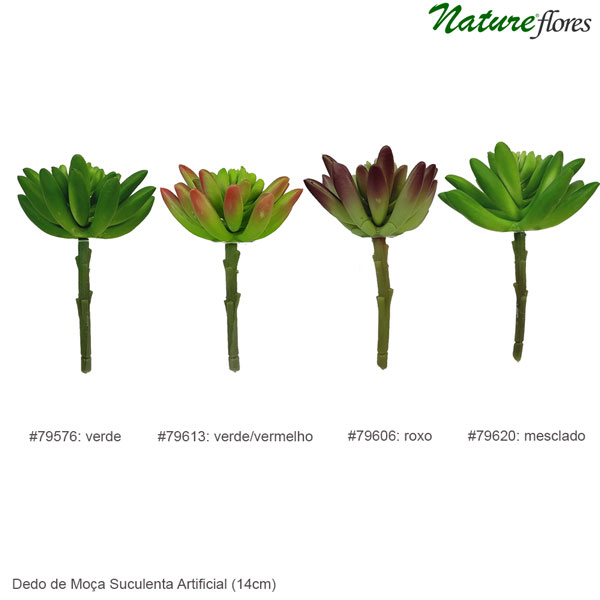 Dedo de Moça Suculenta Artificial (14cm)
