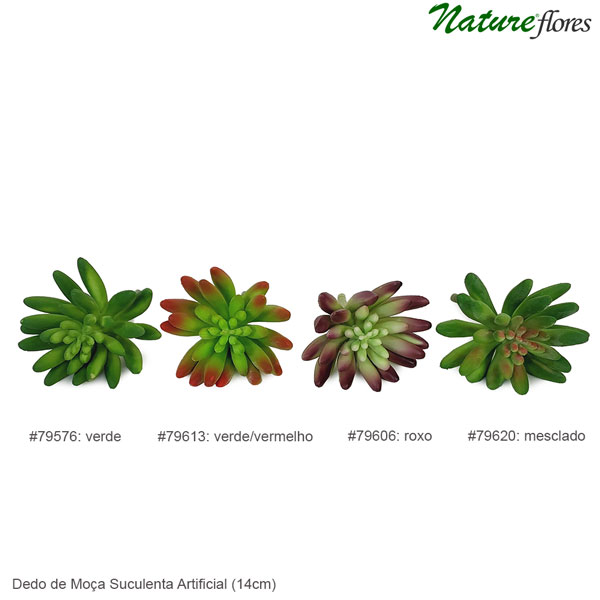 Dedo de Moça Suculenta Artificial (14cm) - Imagem 2