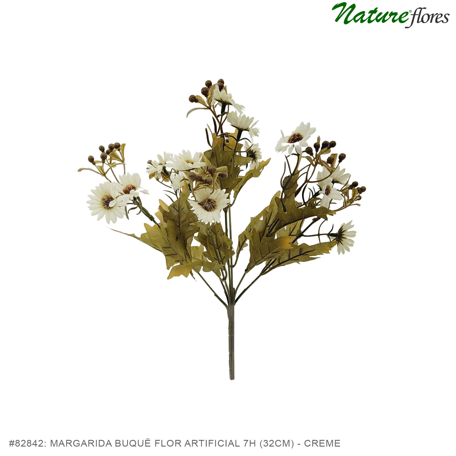 Margarida Buquê Flor Artificial 7H (32cm) - Imagem 3
