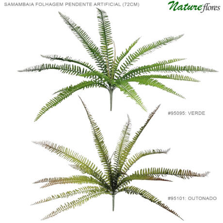 Samambaia Folhagem Pendente Artificial (72cm)