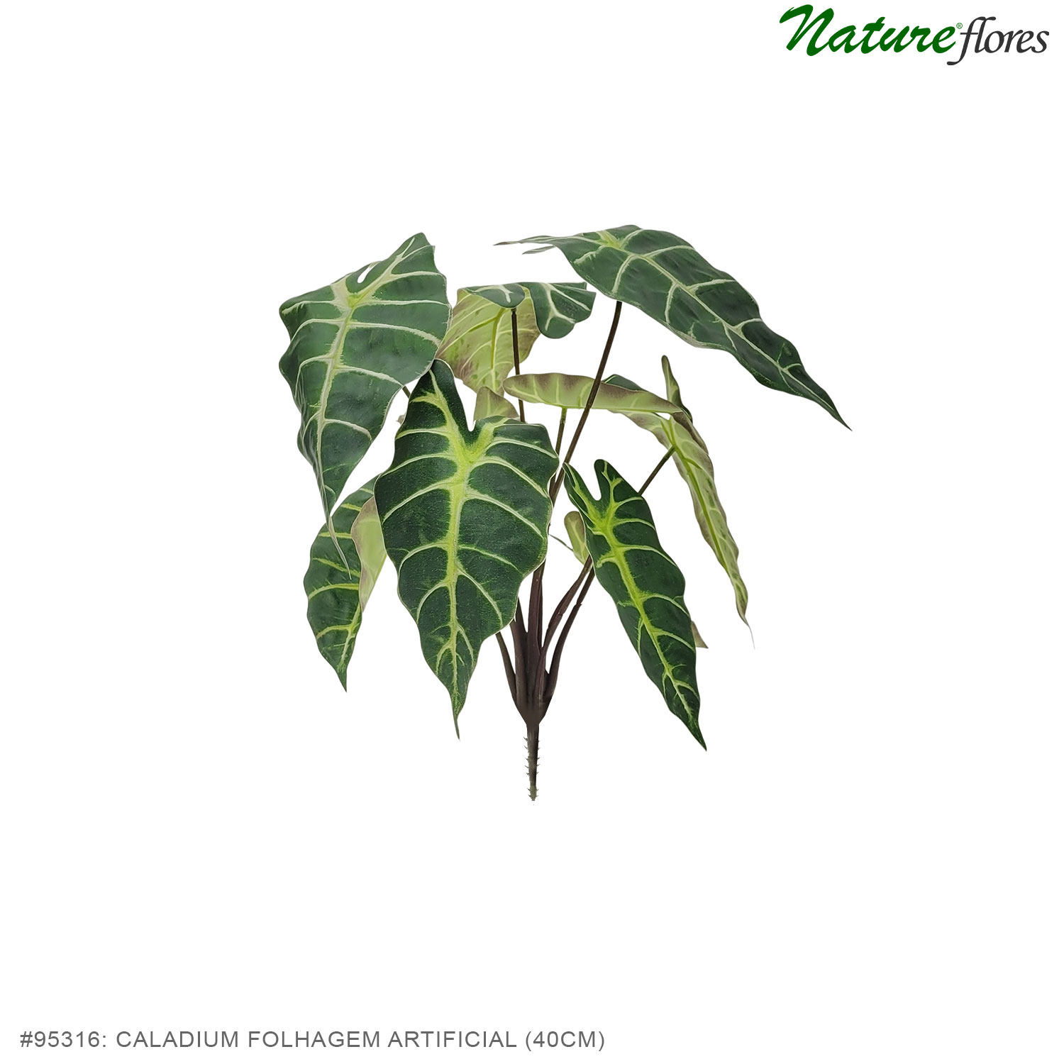 Caladium Folhagem Artificial (40cm)