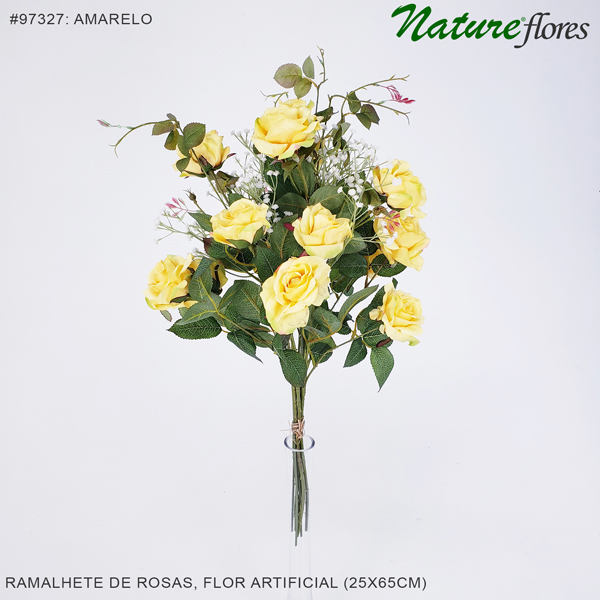 Ramalhete de Rosas e Mosquitinho Flor Artificial (25x65cm) - Imagem 22