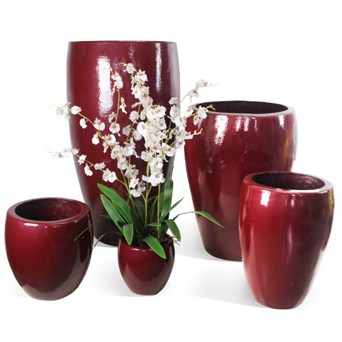 Vaso Esmaltado Fibra Jardim - vermelho - Imagem 3